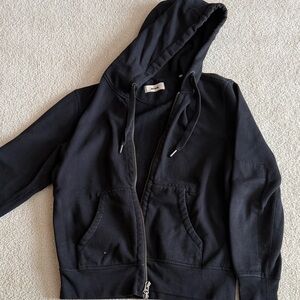 Buck Mason Alpine Fleece 15014  Zip-Up Hoodie black (gray also available) size S